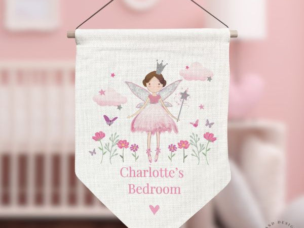 Personalised Fairy Princess Wall Art Banner