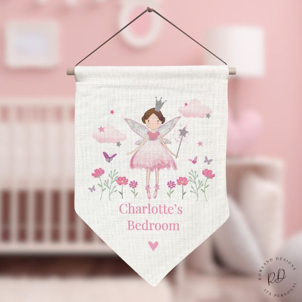 Personalised Fairy Princess Wall Art Banner