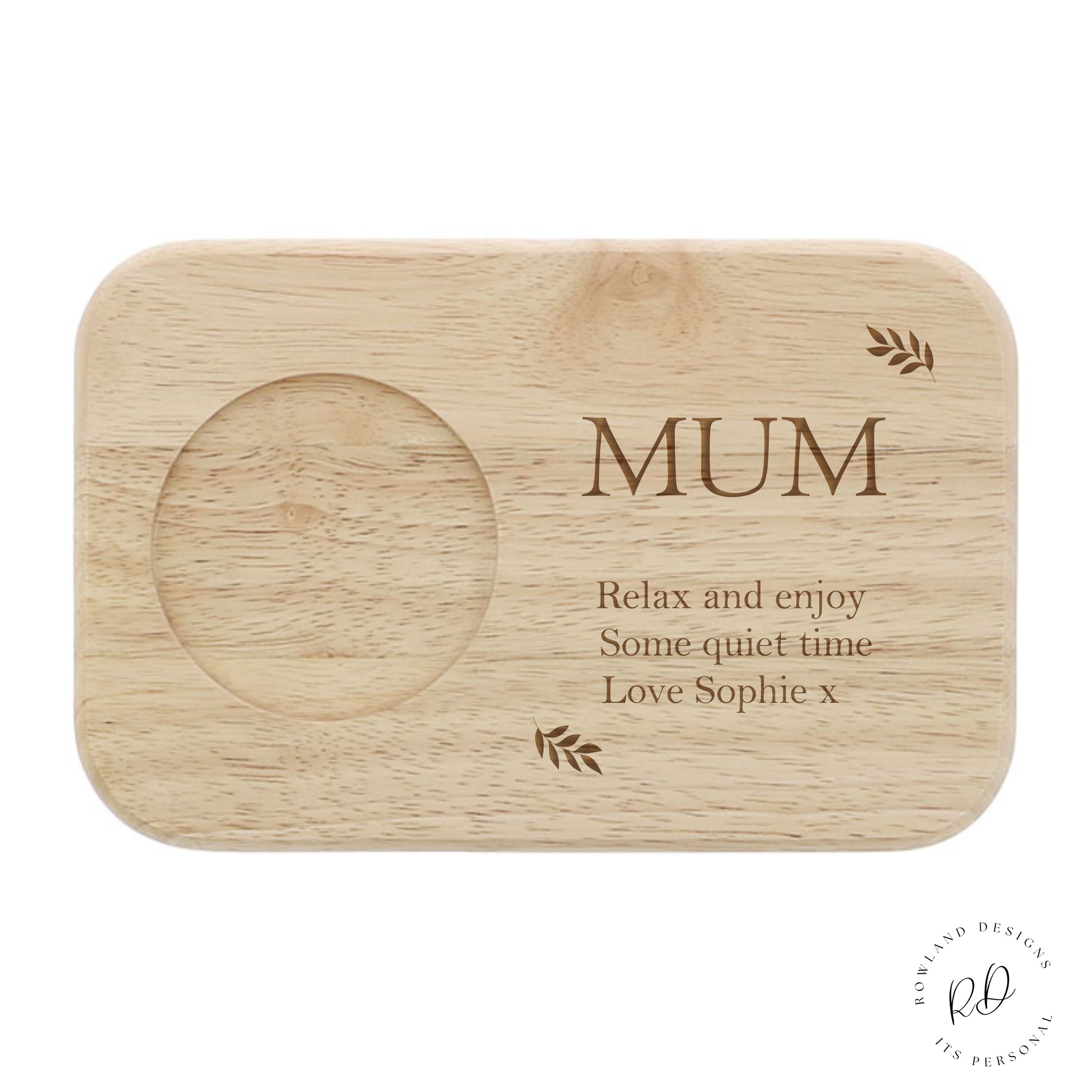 Personalised Mother's Day - mum tea and biscuit board