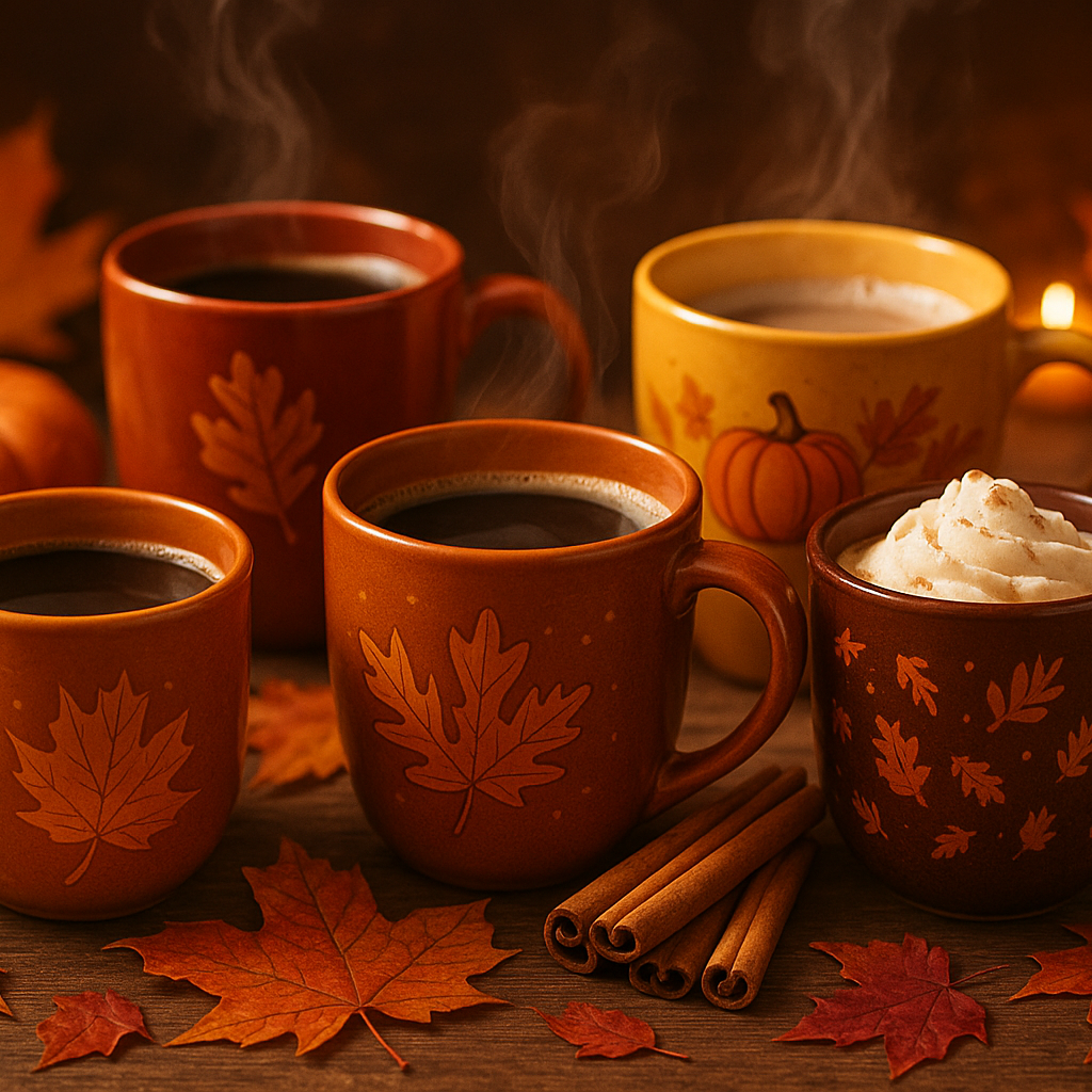 Autumn cups and mugs