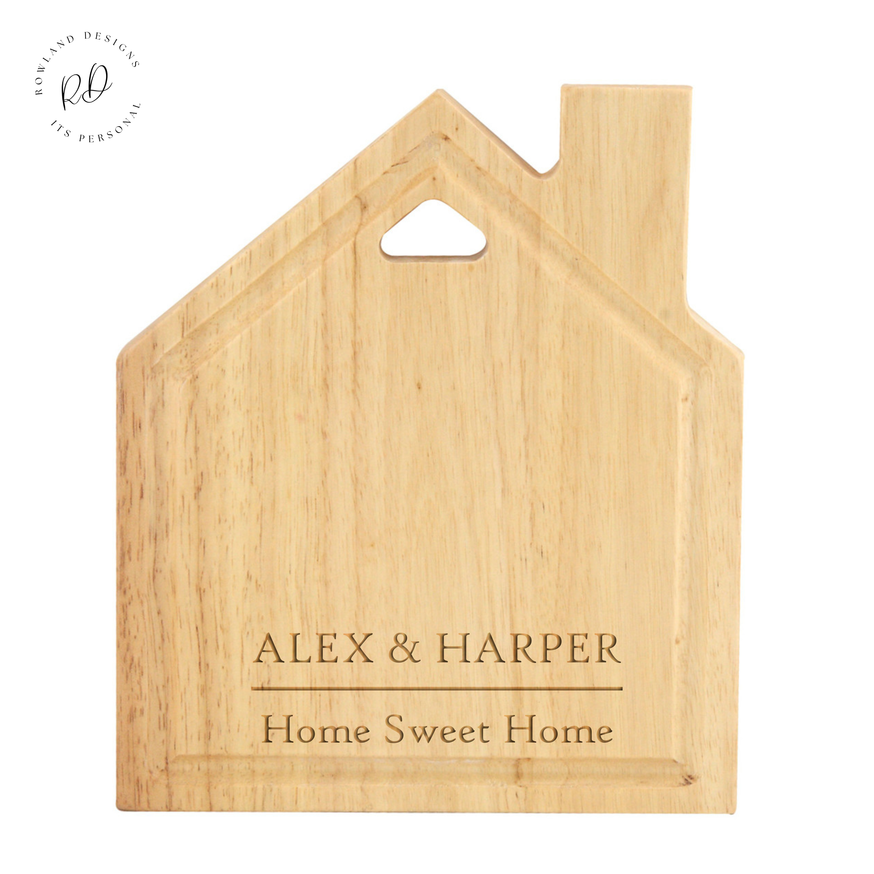 Custom Engraving: Personalised House Chopping Board