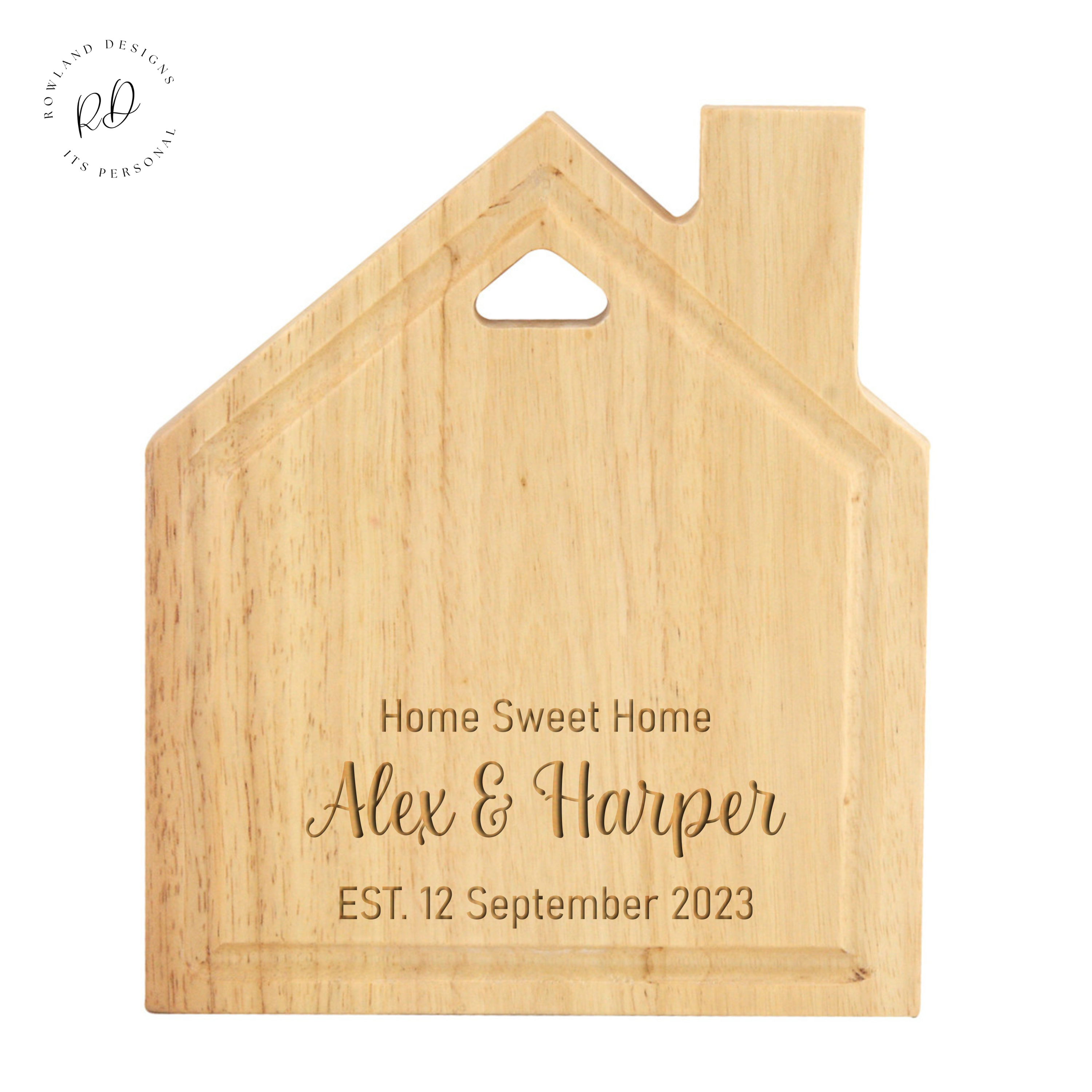 Custom Engraving: Personalised House Chopping Board