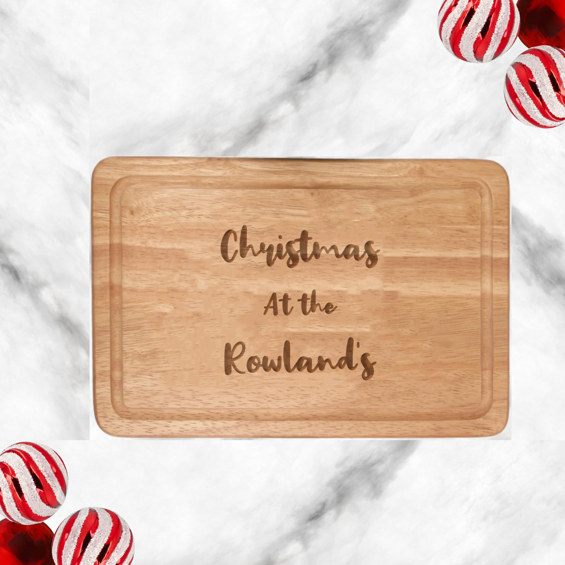 Impress your loved ones with our Personalised Christmas Chopping Board! Engraved with your family name on durable Beech Wood, this thoughtful and unique gift is perfect for special occasions. Show them you care with this one-of-a-kind present, made with love and attention to detail. š¦ā¤ļø Measures 300mm x 200mm.