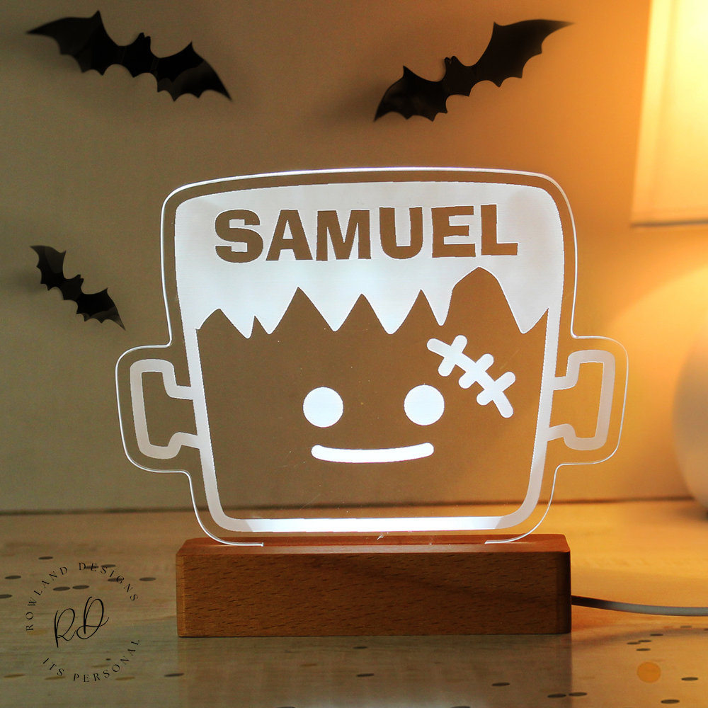 Personalised Name Lamp – Frankenstein Night Light Table Lamp.