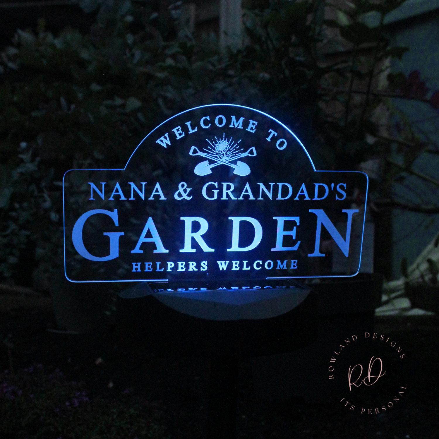 Stylish garden decor meets solar-powered function. Personalise your outdoor LED sign & enjoy easy, wireless lighting all year round.
