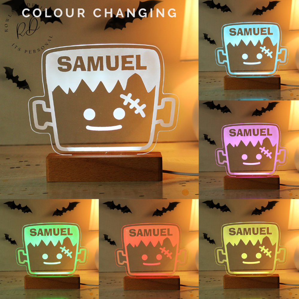Personalised Name Lamp – Frankenstein Night Light Table Lamp.