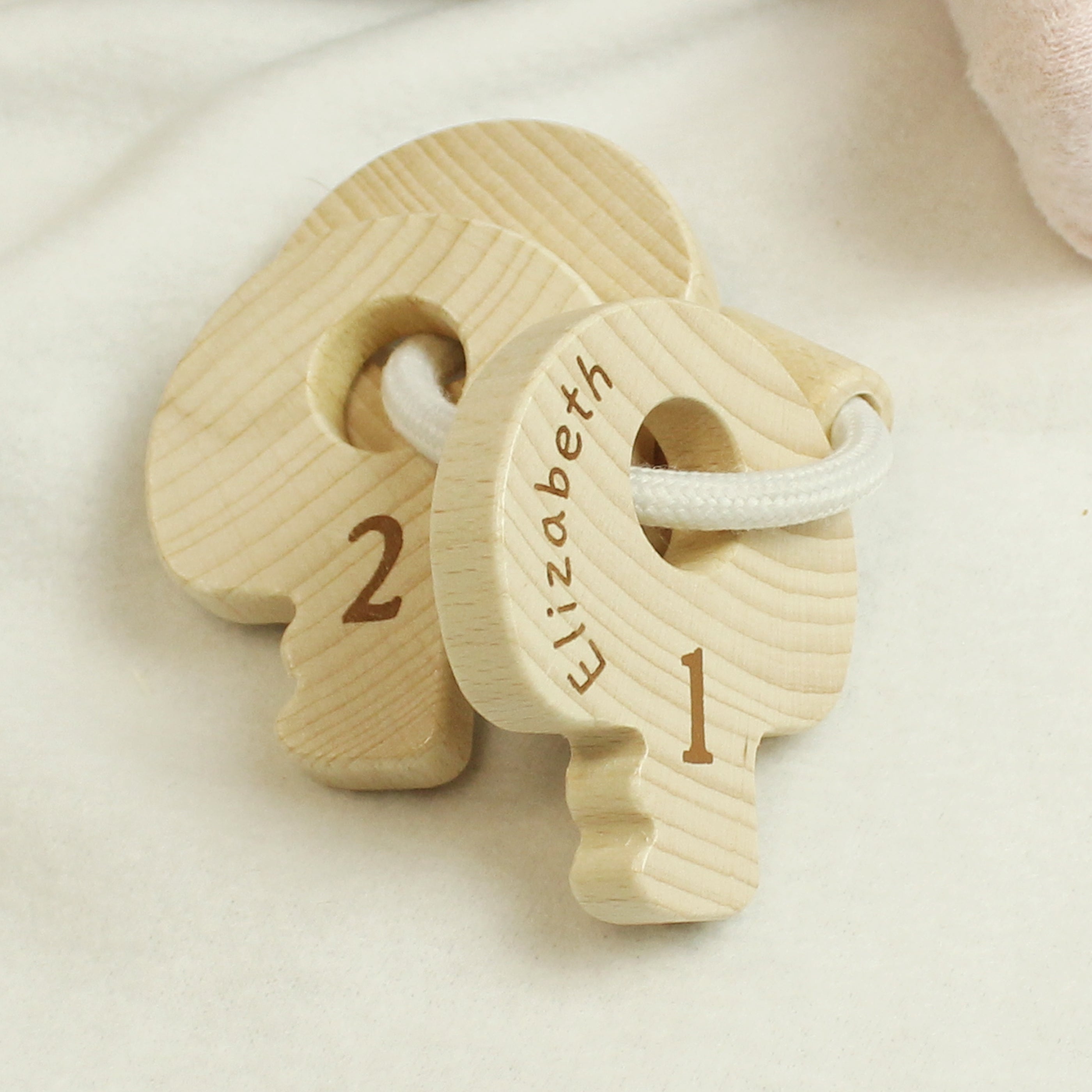 Wooden baby keys safe from birth