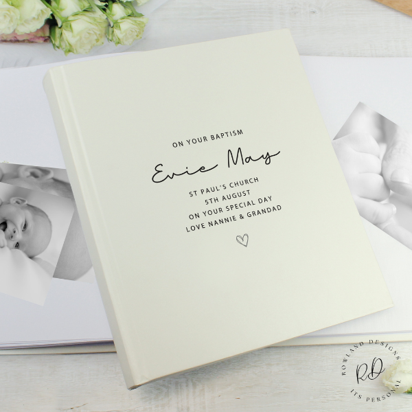 Personalised Traditional Christening Photo Album.