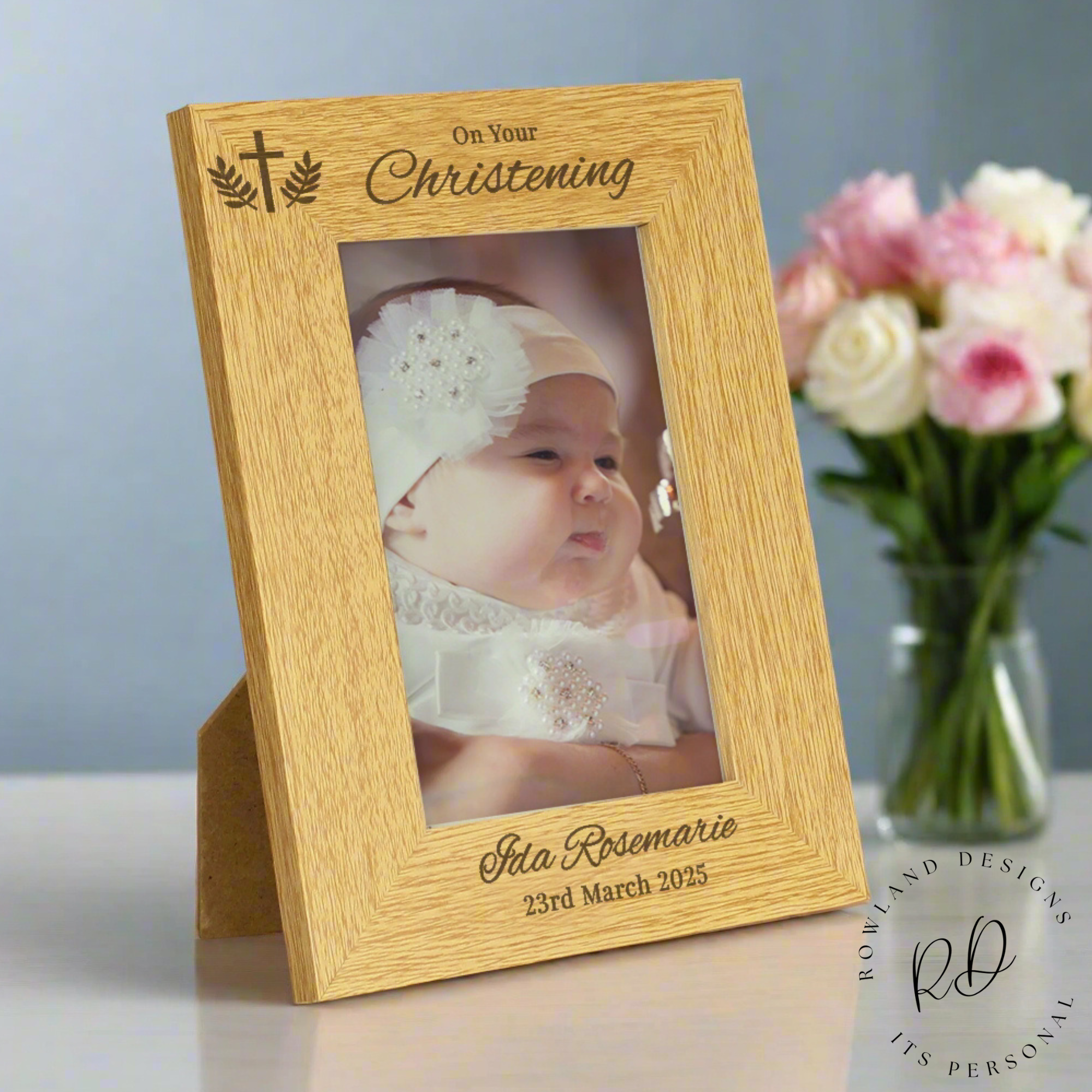 Christening photo frame for boys and girls