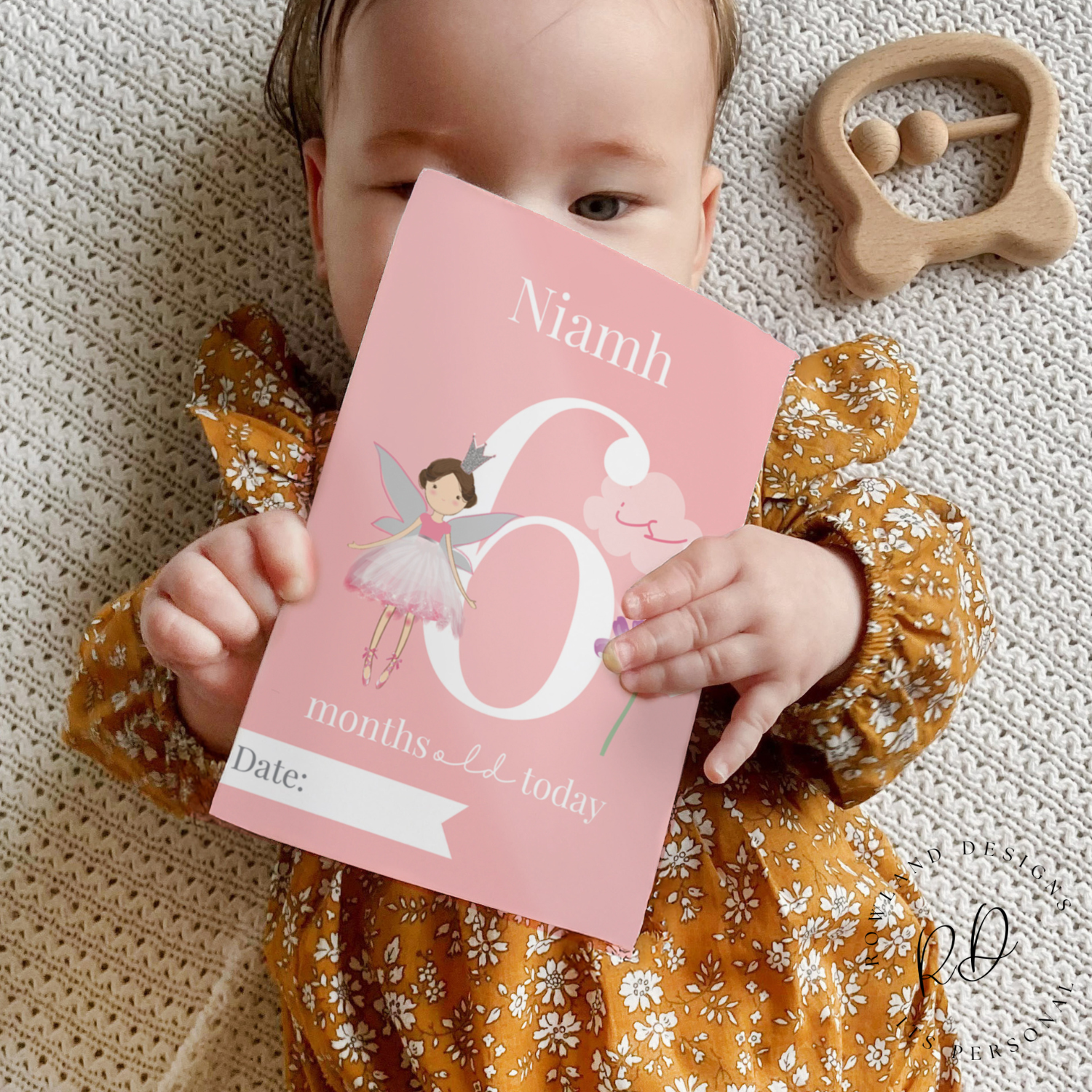 Set of 24 custom baby milestone cards for newborns