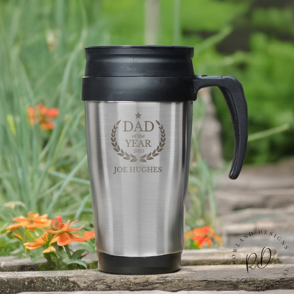 Custom Father's Day travel mug gift with insulated design