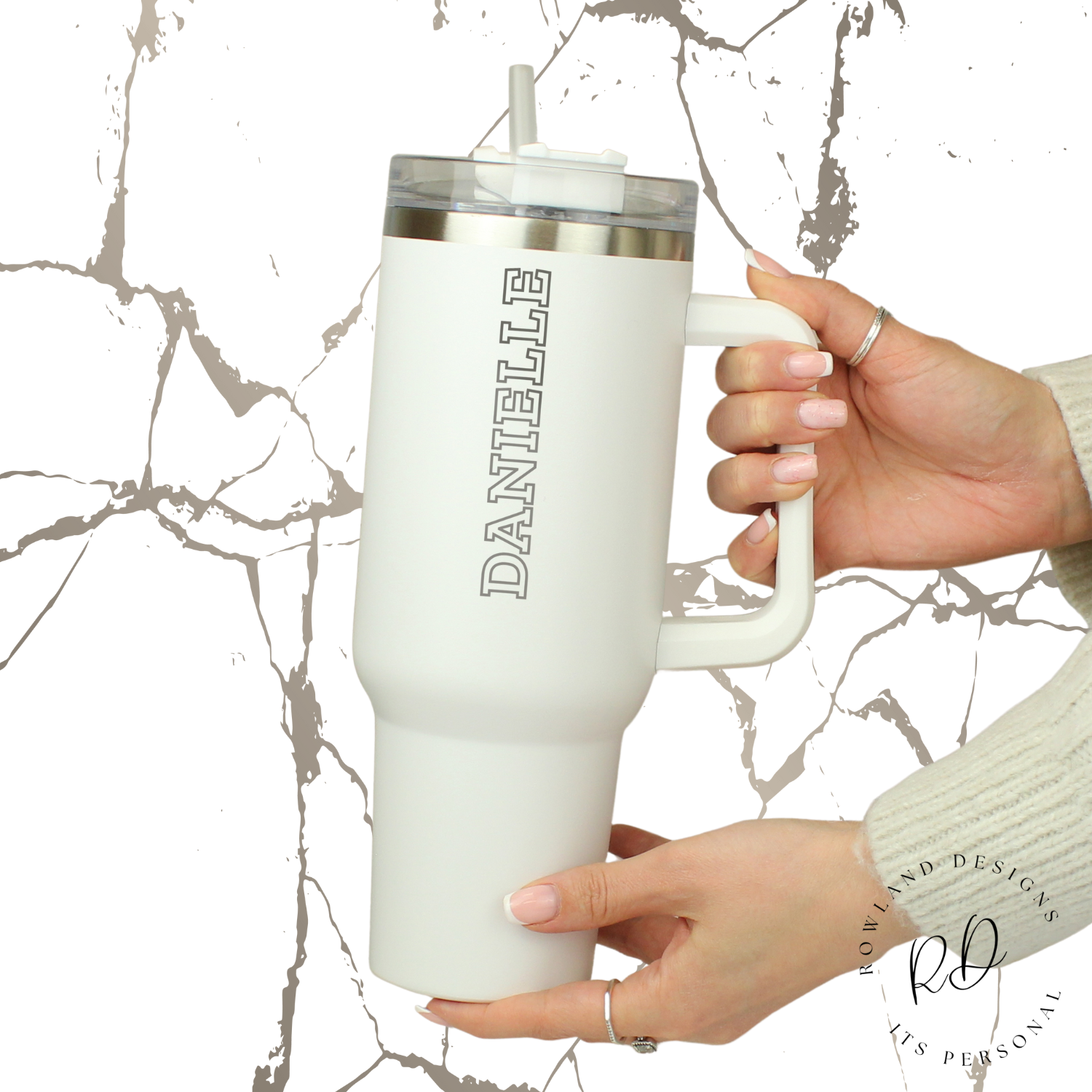 Custom name mug with sturdy handle