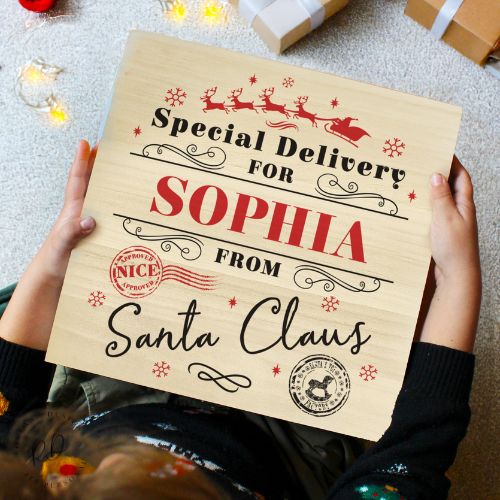 Custom Name Wooden Christmas Eve Box