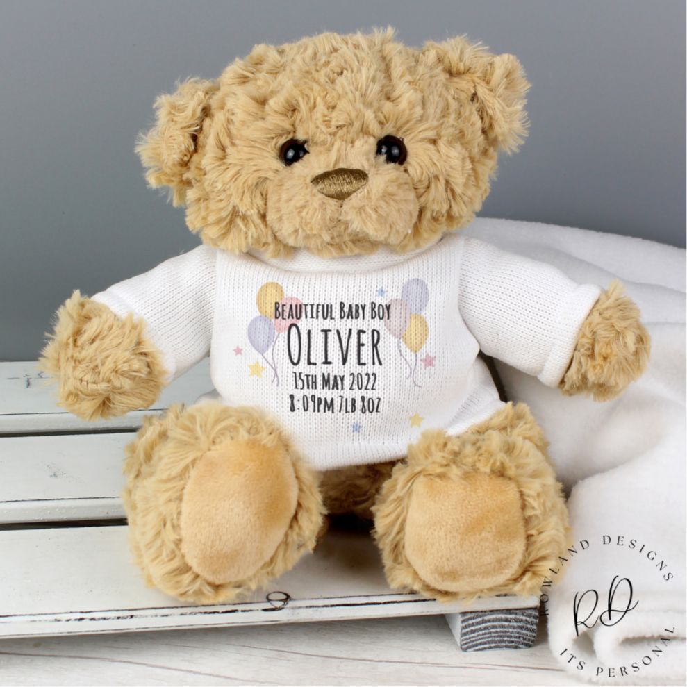 Custom teddy bear ideal for baby gifts