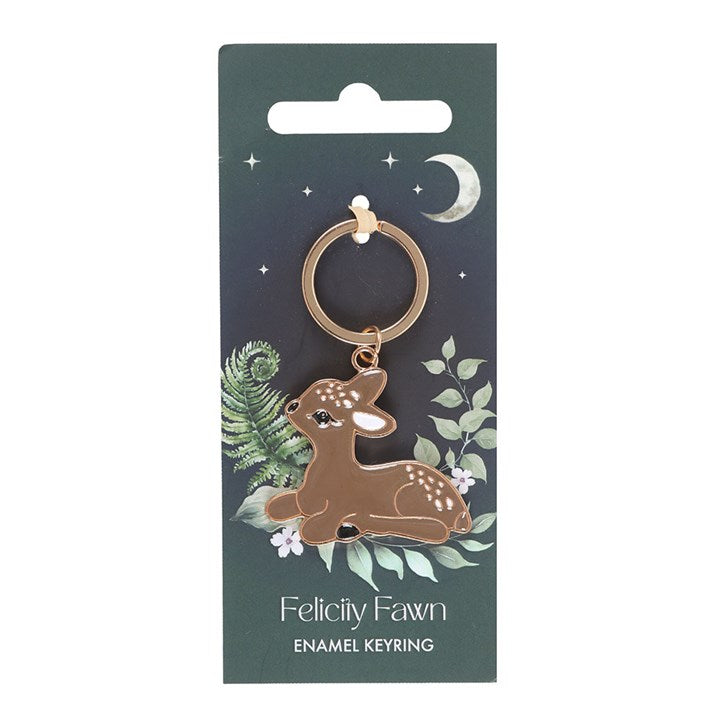 Cute alloy keyring shaped like baby deer