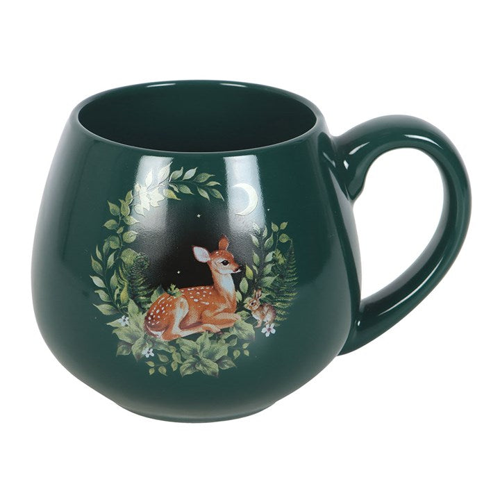 Green Fawn Ceramic Rounded Mug – 500ml.