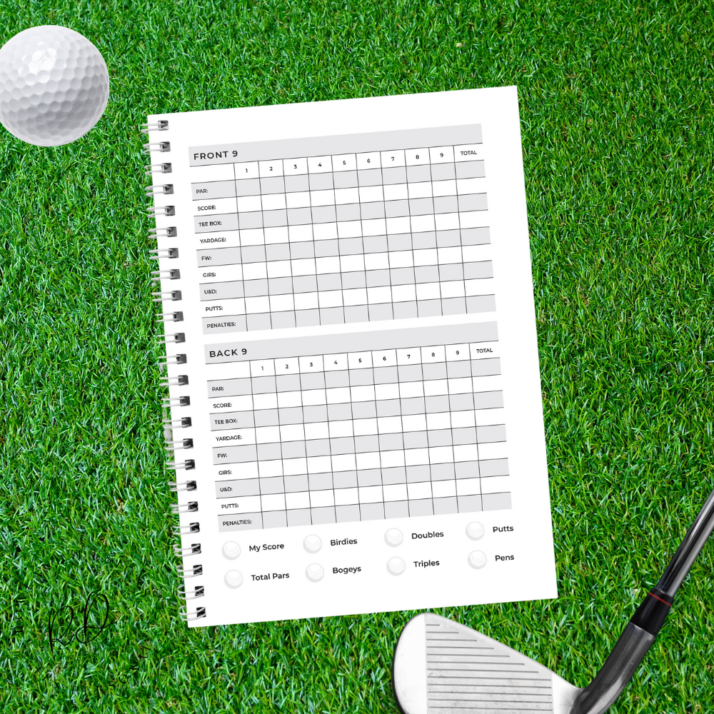 Custom golf log book as a unique Father’s Day gift for him