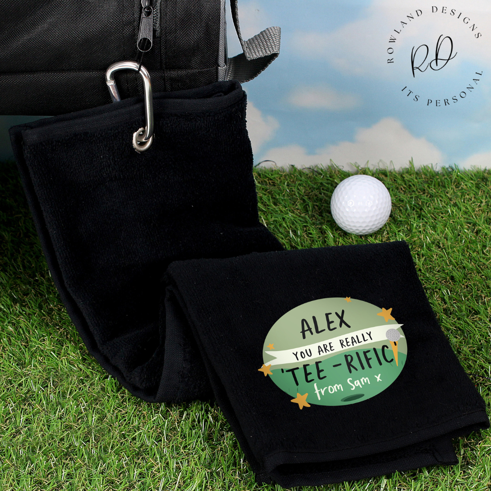 Father's Day golf gift personalised with name and message