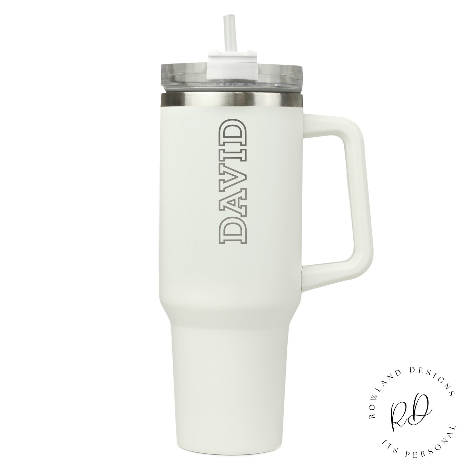 Insulated 40oz cup with removable straw