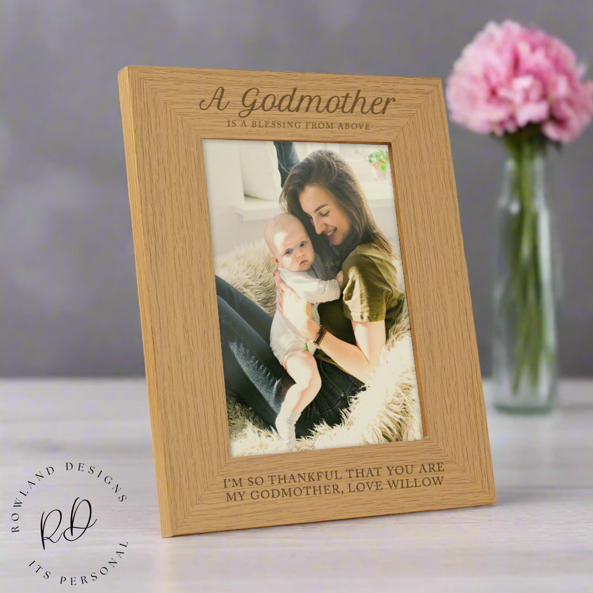 5x7 photo frame gift for godmother