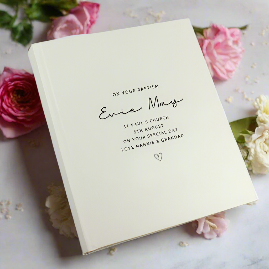 Personalised Traditional Christening Photo Album.
