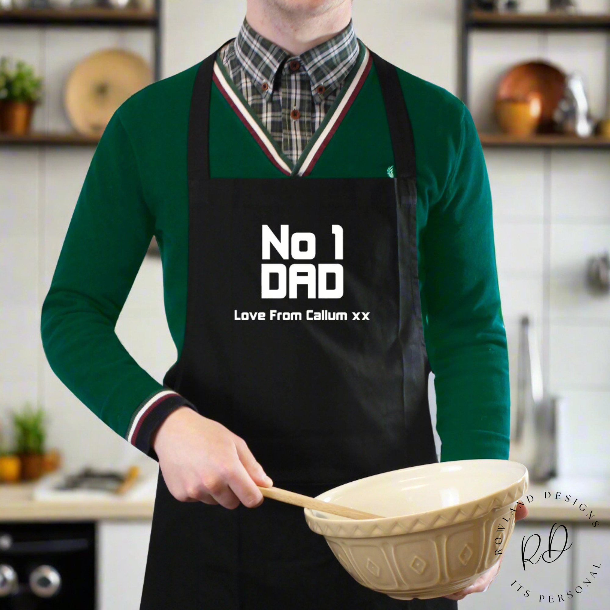 Personalised No.1 Dad Apron - Front View