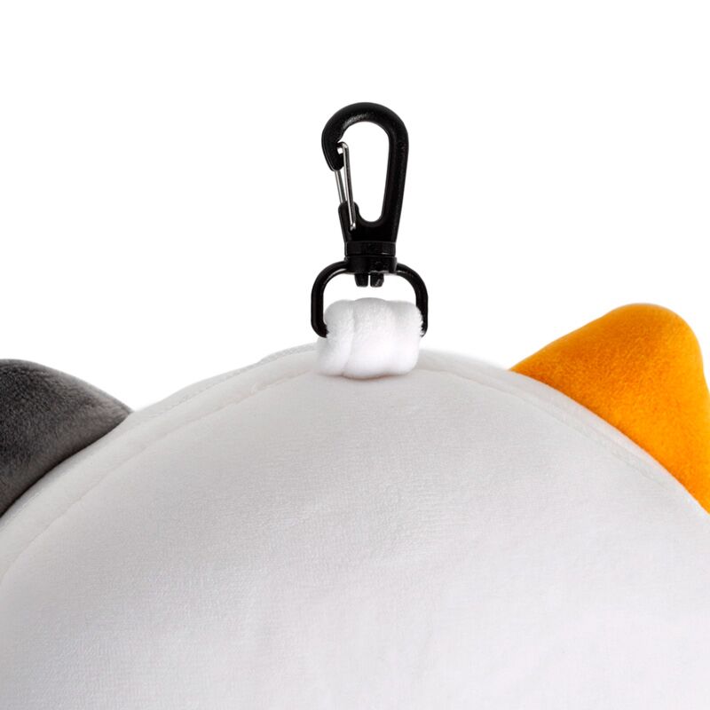 Relaxeazzz cushion next to packaging for gifting presentation - clip