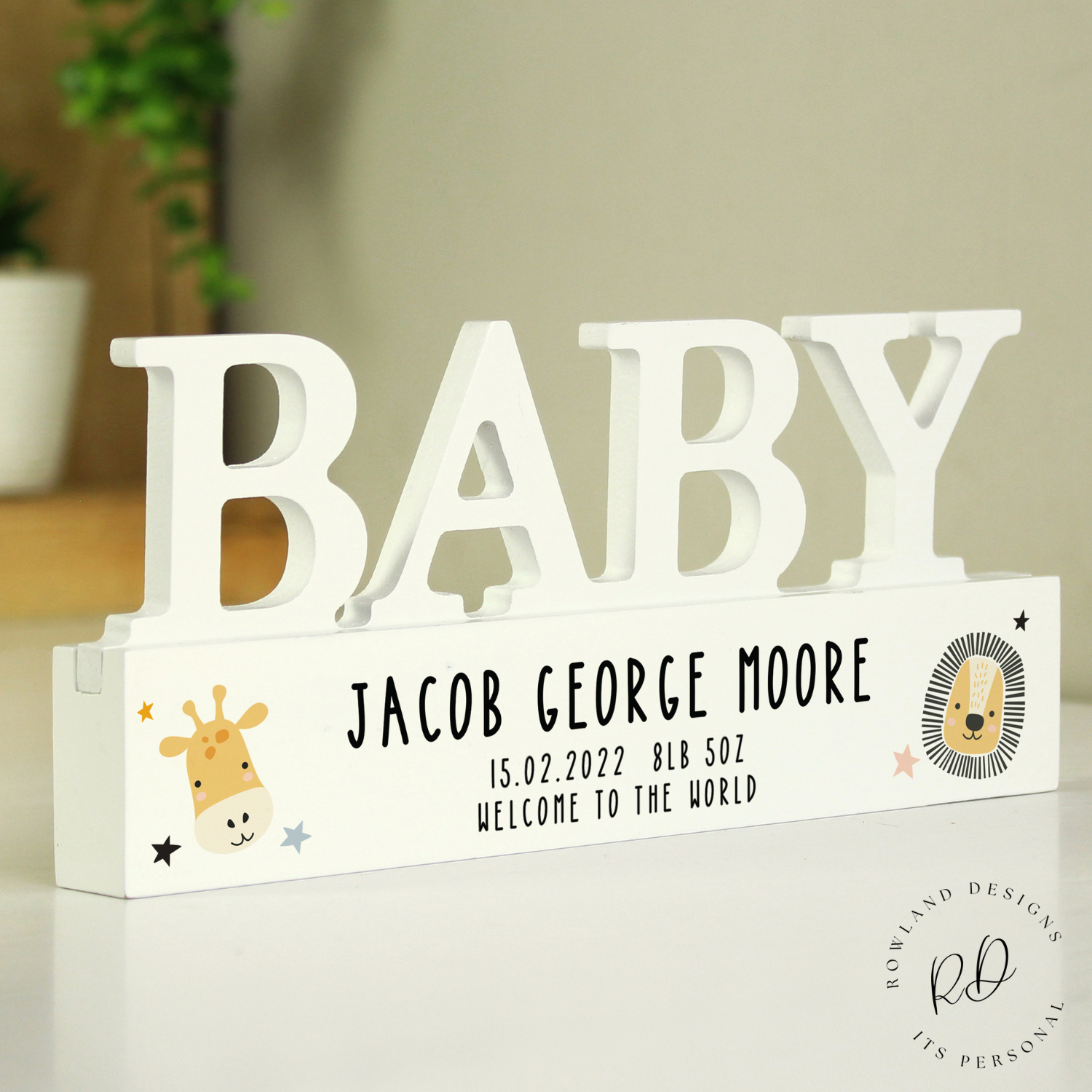 Custom Scandi safari decor for baby nursery