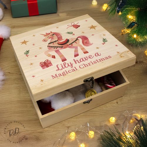 Whimsical Unicorn Design Christmas Eve Box for Little Ones
