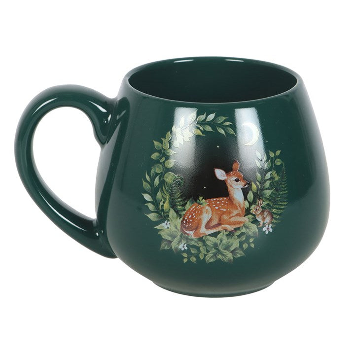 Green Fawn Ceramic Rounded Mug – 500ml.