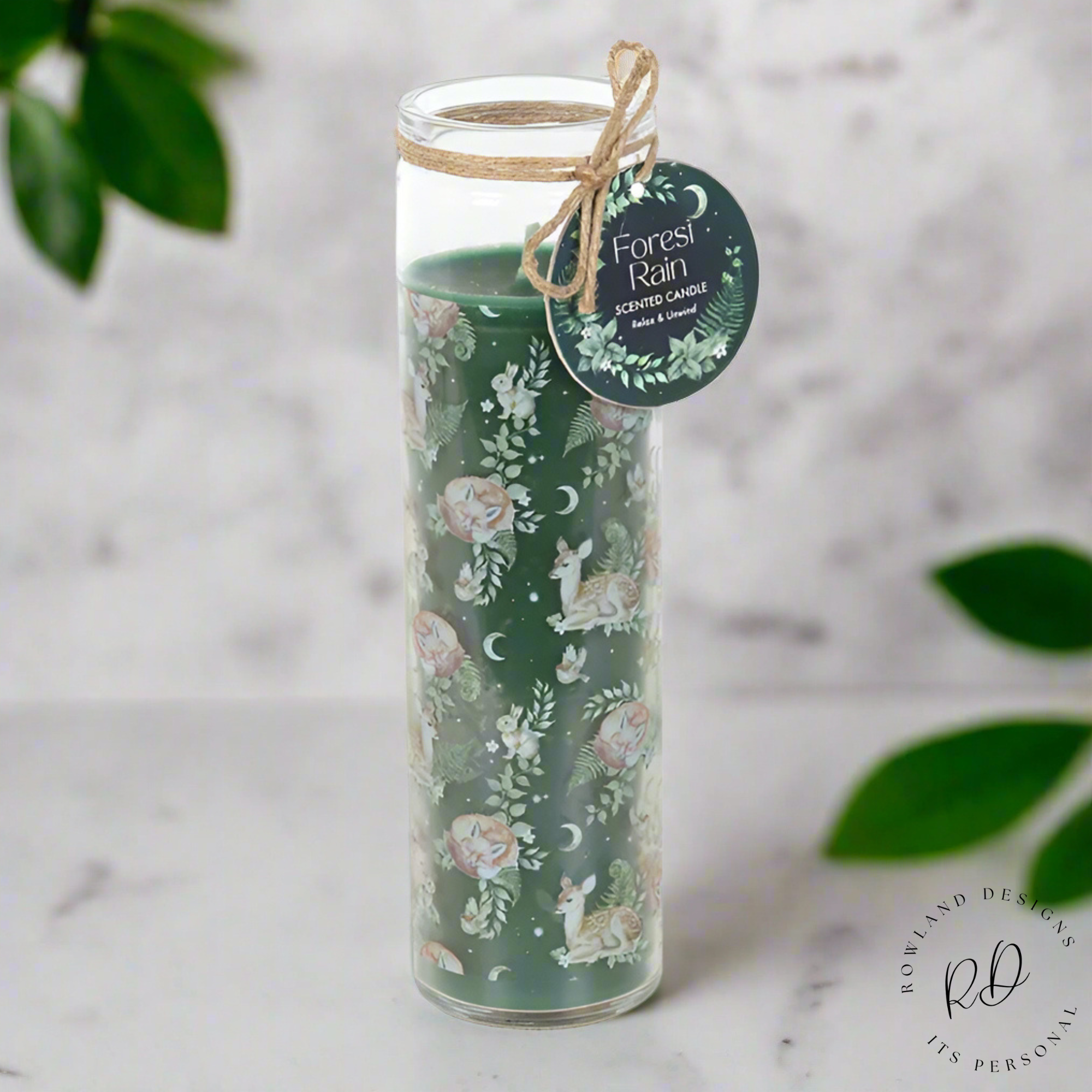 Decorative tube candle for calming spaces