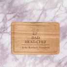 Elevate your kitchen with our 300mmX200mm Personalized Chopping Board. Crafted from premium Hevea Wood, this board features intricate laser-engraved customization, including up to 3 lines of text (20 characters each) and a charming chef hat detail. Ideal for special occasions or daily use. Hand-wash only. Order now for a unique, lasting addition to your culinary space!