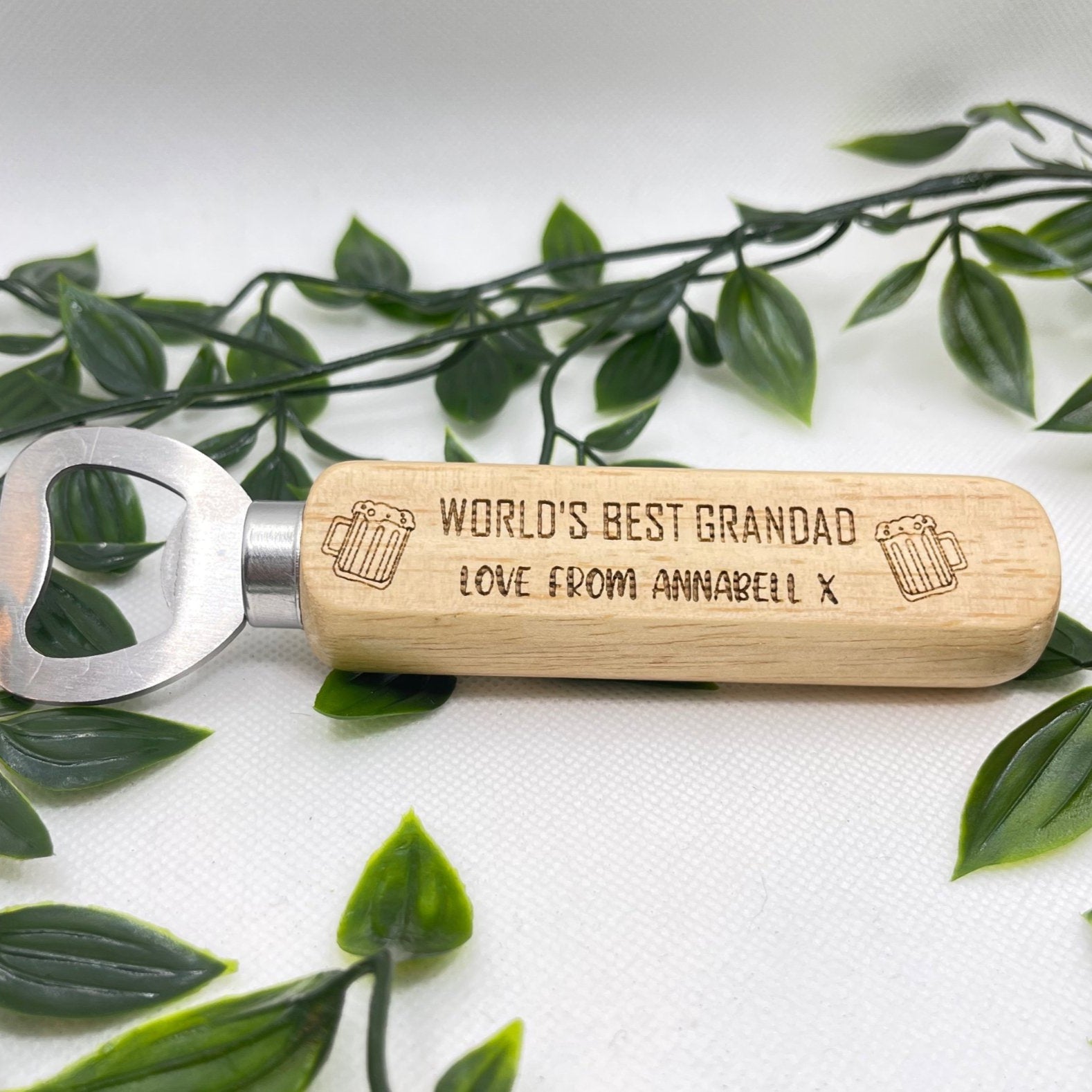Personalised Wooden Bottle Opener - A thoughtful and unique gift for any occasion.