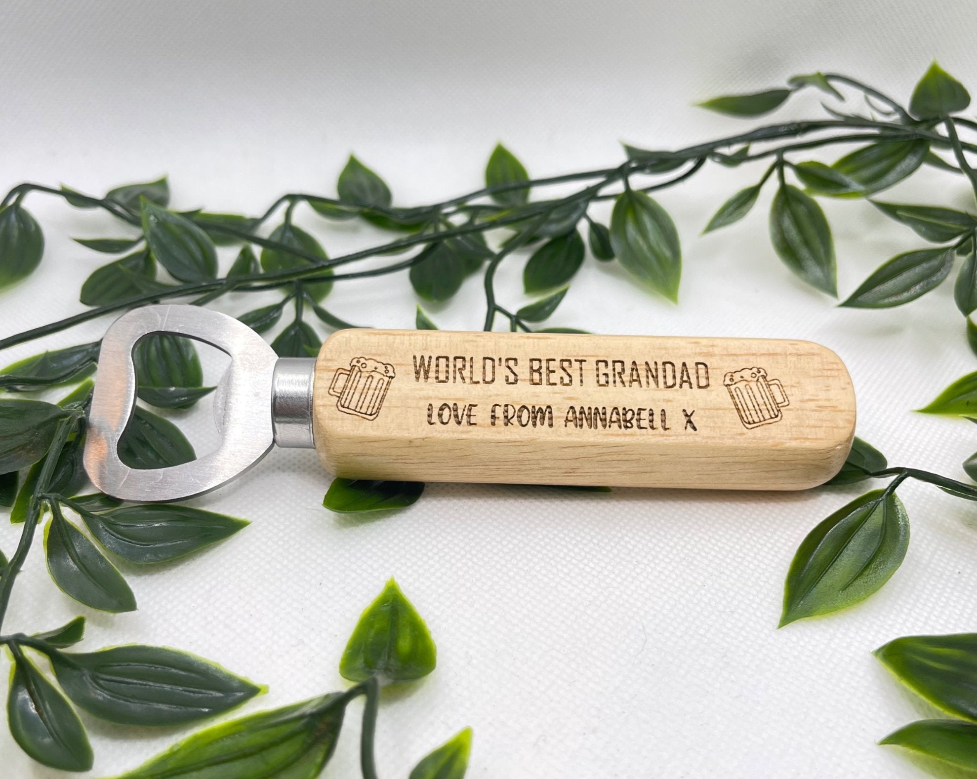 Personalised Wooden Bottle Opener - A thoughtful and unique gift for any occasion.