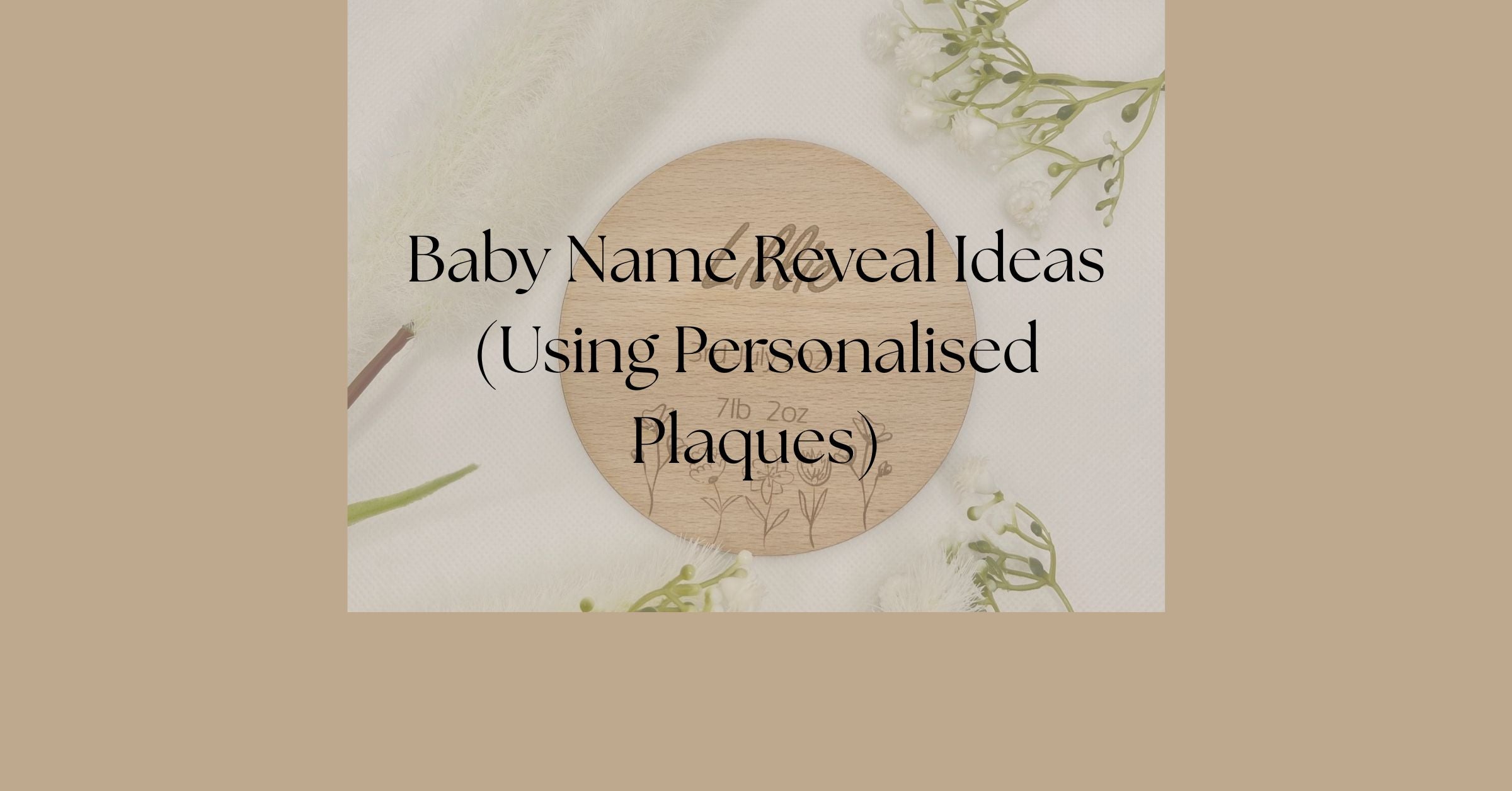 Blog - Baby Name Reveal Ideas (Using Personalised Plaques)
