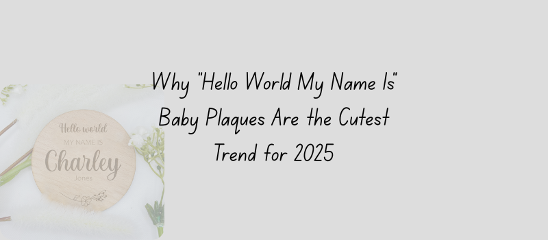 Why “Hello World My Name Is” Baby Plaques Are the Cutest Trend for 2025