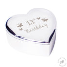 13th Birthday Butterflies Heart Trinket Box 