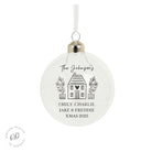 1st Christmas New Home Bauble – Personalised Glass Ornament.