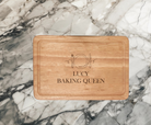 Upgrade your kitchen with our Personalised Chopping Board Knife & Fork Design, featuring 2 lines of text (max 20 characters each in caps) on a 300mmX200mm premium wood board. Ideal for gifting on occasions like housewarmings, weddings, or anniversaries, it combines personalized perfection with versatility and class. Enjoy a special culinary experience every time you use it. Care tip: Hand-wash only for long-lasting elegance.