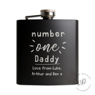 Luxury Matte Black Hip Flask – Engraved Gift

