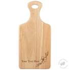 Personalised Flower Engraved Serving Board with a floral design on premium wood, perfect for gifting on special occasions like birthdays and housewarmings.
