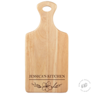 Personalised Flower Engraved Serving Board with a delicate flower design on premium wood, ideal for gifting on special occasions.

