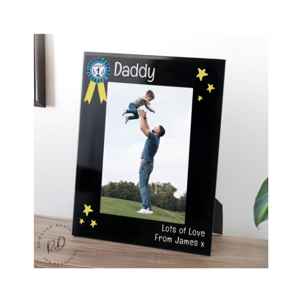 no1 daddy photo frame with engraved lots of love james 