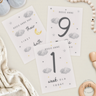 Baby shower keepsake idea with milestone cards