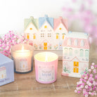 Cherry Blossom Scented Candle with Floral Design for Mum