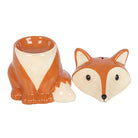 Cute fox wax melt burner with lid removed