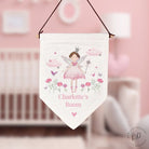 Personalised fairy princess wall art banner for children’s bedroom