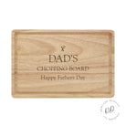 Personalised wooden chopping board for Father’s Day engraved with message