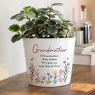 Personalised floral plant pot for indoor home décor