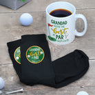 Personalised golf gift set featuring Best By Par mug and black socks